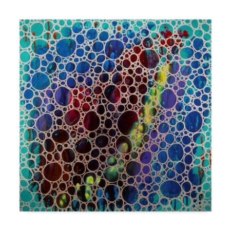 Hilary Winfield 'Dimension Bubbles Abstract' Canvas Art,18x18